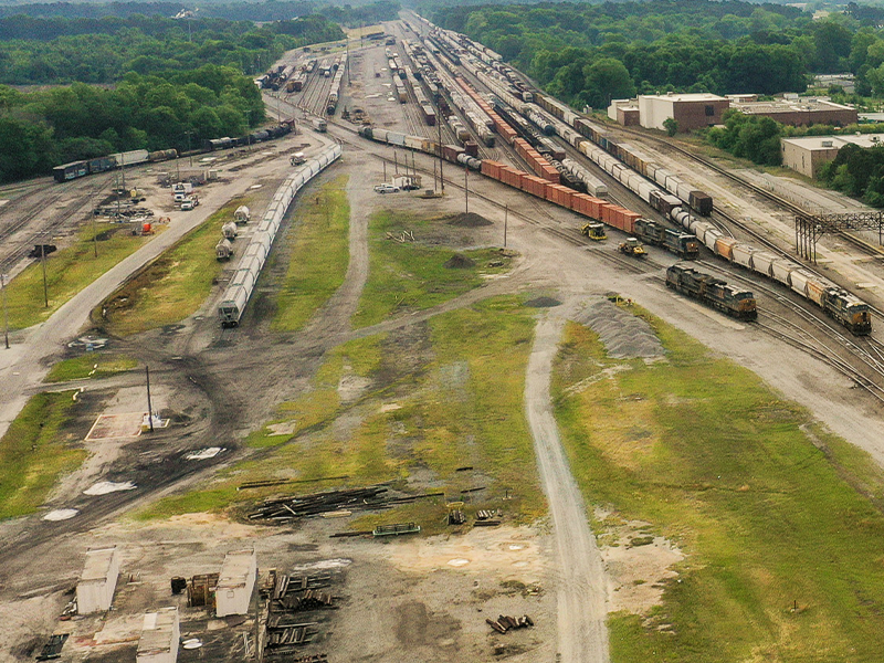 Rail yard in Florence County, South Carolina